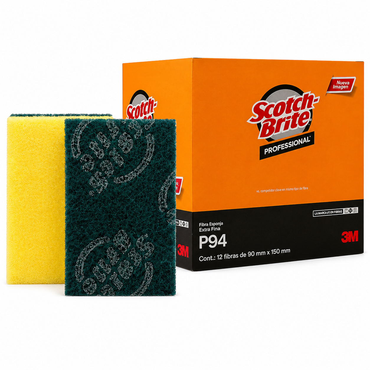 Fibra verde con esponja SCOTCH BRITE P94