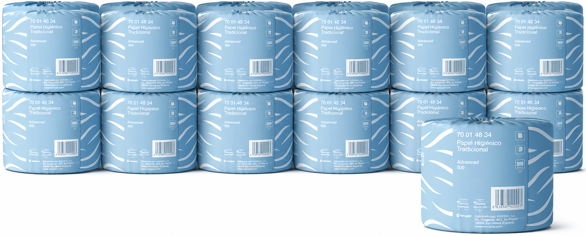 Papel Higiénico Tradicional Premium Tork, Paq Con 48 Rollos de 500 HD