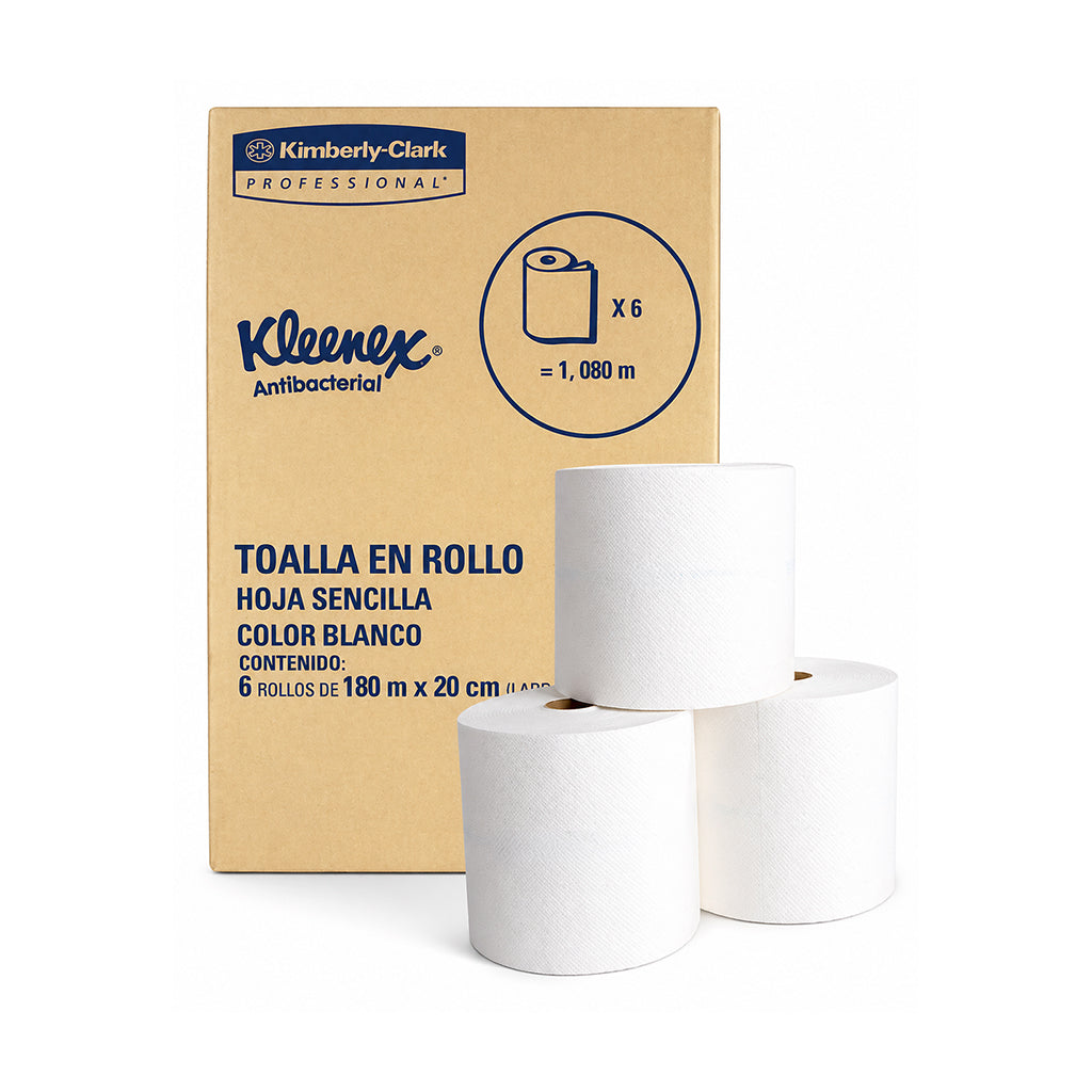 Toalla en Rollo Kleenex Antibacterial de 180m