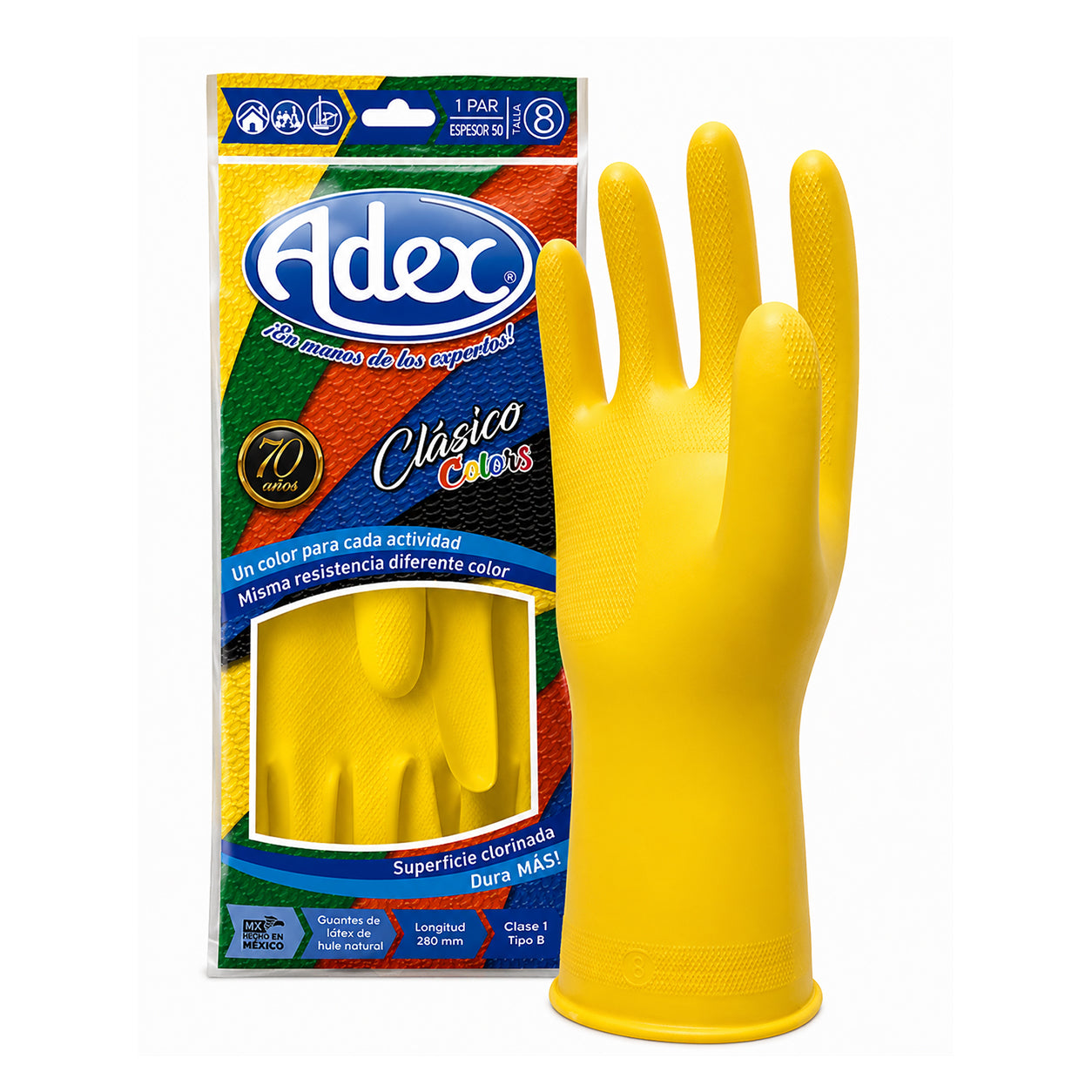 Guante de Látex -Amarillo