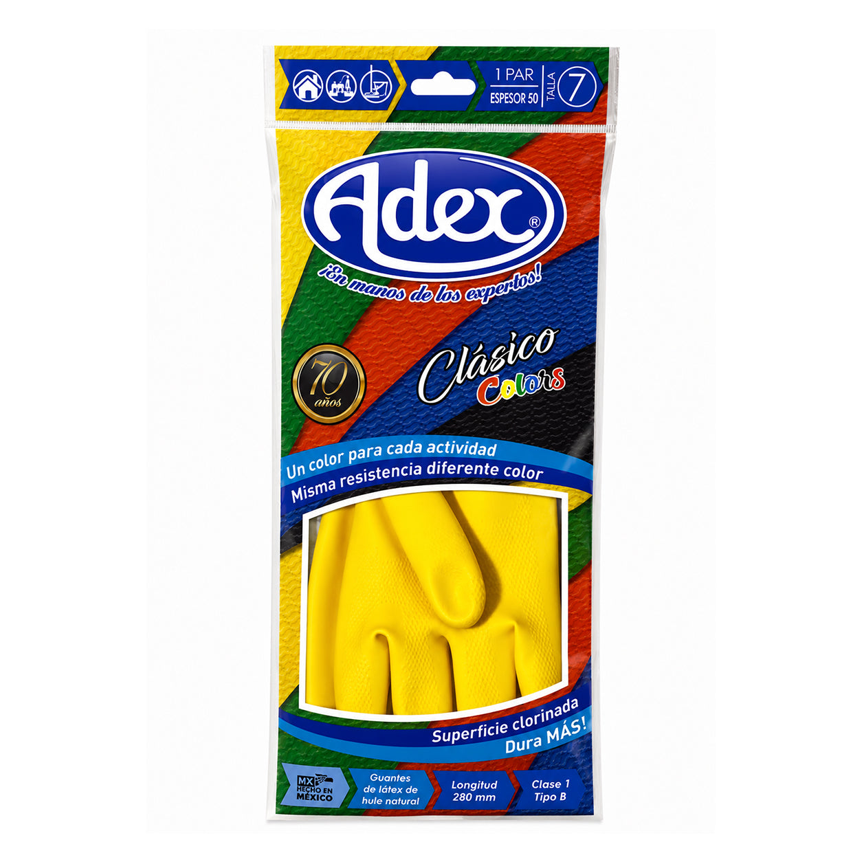 Guante de Látex -Amarillo