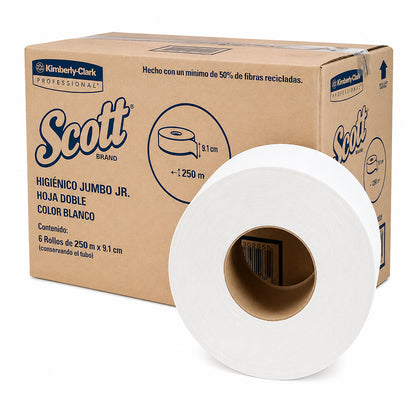 Papel Higienico Jumbo Jr. Scott® 250mts C/6 Rollos