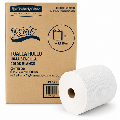 Toalla en rollo Pétalo de 180m